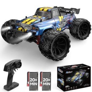 1:16 Scale RC Cars for Adult, Remote Control Car Fast 40KPH Hobby RC Cars for Boys Age 8+, 4x4 All Terrain Off-Road RC Truck for Kids with 2.4 GHz Remote Control 2 Rechargeable Batteries