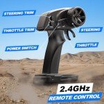 1:16 Scale RC Cars for Adult, Remote Control Car Fast 40KPH Hobby RC Cars for Boys Age 8+, 4x4 All Terrain Off-Road RC Truck for Kids with 2.4 GHz Remote Control 2 Rechargeable Batteries