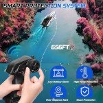 DEERC Fast Brushless RC Boat, 30+ mph 3S Remote Control Racing Boats with Metal Servo & LED Light, 2.4Ghz Speed Boat for Adults, Summer Pool Toy Gift