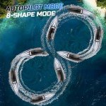 DEERC Fast Brushless RC Boat, 30+ mph 3S Remote Control Racing Boats with Metal Servo & LED Light, 2.4Ghz Speed Boat for Adults, Summer Pool Toy Gift