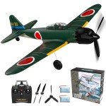 GLUISEUR RC Plane 4 Channel Remote Control Airplanes, 4-CH RC Airplane Ready to Fly Zero-Fighter Radio Controlled Aircraft for Beginners with Xpilot Stabilization System, One Key Aerobatic Airplane