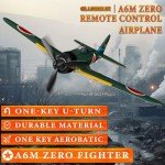 GLUISEUR RC Plane 4 Channel Remote Control Airplanes, 4-CH RC Airplane Ready to Fly Zero-Fighter Radio Controlled Aircraft for Beginners with Xpilot Stabilization System, One Key Aerobatic Airplane