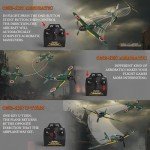 GLUISEUR RC Plane 4 Channel Remote Control Airplanes, 4-CH RC Airplane Ready to Fly Zero-Fighter Radio Controlled Aircraft for Beginners with Xpilot Stabilization System, One Key Aerobatic Airplane