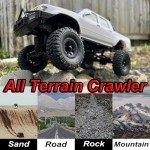 WPL C64-1 RC Crawler 1/16 Scale RC Truck Off Road RC Rock Crawler 4x4 Remote Control Pickup All Terrain RTR 260 Motor Upgraded Chassis Proportional Control 2.4GHz Axle Mounted Servo Adult