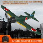 GLUISEUR RC Plane 4 Channel Remote Control Airplanes, 4-CH RC Airplane Ready to Fly Zero-Fighter Radio Controlled Aircraft for Beginners with Xpilot Stabilization System, One Key Aerobatic Airplane