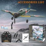 GLUISEUR RC Plane 4 Channel Remote Control Airplanes, 4-CH RC Airplane Ready to Fly Zero-Fighter Radio Controlled Aircraft for Beginners with Xpilot Stabilization System, One Key Aerobatic Airplane