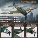 GLUISEUR RC Plane 4 Channel Remote Control Airplanes, 4-CH RC Airplane Ready to Fly Zero-Fighter Radio Controlled Aircraft for Beginners with Xpilot Stabilization System, One Key Aerobatic Airplane