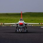 E-flite RC Airplane F-16 Thunderbirds 80mm EDF BNF Basic Transmitter Battery and Charger Not Included with AS3X and Safe Select EFL87950 Airplanes Bind and Fly Electric