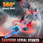 BEZGAR Drones for Kids | 2.4GHZ RC Plane, Spider Toys for Boys, Remote Control Spider, 6-axis Gyro Remote Control Airplane, RC Helicopter, 360° Flip Fighter Jet Toy, Toys for ages 8-13