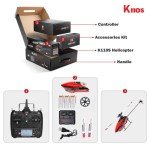 CKYSCHN Remote Control Helicopter, WLtoys K110S RC Helicopters with 3D/6G Mode Gyro for Adults, 6 Channel RC Aircraft with Brushless Motor, Mini Helicopter with 3 Batteries