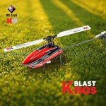 CKYSCHN Remote Control Helicopter, WLtoys K110S RC Helicopters with 3D/6G Mode Gyro for Adults, 6 Channel RC Aircraft with Brushless Motor, Mini Helicopter with 3 Batteries