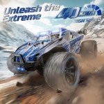 DEERC 1:14 All Terrain RC Cars, 40KPH High Speed Off Road RC Truck,4WD Remote Control Car with 2 Li-ion Batteries, Fast Extreme Monster Truck Toys Gifts for Kids and Adults