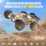 TOPMVP 1/18 Scale All Terrains RC Cars for Adults, Brushless 37 MPH Fast Electric Car with 2.4 GHz Remote Control, 4X4 Off-Road Truck with Two Rechargeable Batteries, Gifts for Boys