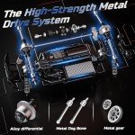 DEERC 1:14 All Terrain RC Cars, 40KPH High Speed Off Road RC Truck,4WD Remote Control Car with 2 Li-ion Batteries, Fast Extreme Monster Truck Toys Gifts for Kids and Adults