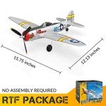 RCSHOBBY RC Plane 4 Channel Remote Control Airplanes 2.4Ghz Ready to Fly P-47 Thunderbolt WWII RC Airplanes for Adults Beginners with Xpilot Stabilization System & One Key Aerobatic