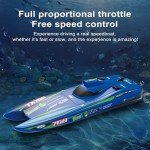 GoolRC Remote Control Boat 2.4GHz High Speed 30km/h Brushless Turbojet Speedboat Remote Control Ship Cooling Waterproof Low Battery/Over Distance Reminder 2 Battery