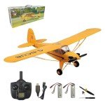 Park10 Toys A160 RC Airplane 3D6G Mode 5 Channels Stunt RC Aircraft for Adults Outdoor Remote Control Plane Model with Brushless Motor and 2 Batteries, Yellow