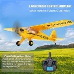 Park10 Toys A160 RC Airplane 3D6G Mode 5 Channels Stunt RC Aircraft for Adults Outdoor Remote Control Plane Model with Brushless Motor and 2 Batteries, Yellow
