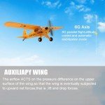 Park10 Toys A160 RC Airplane 3D6G Mode 5 Channels Stunt RC Aircraft for Adults Outdoor Remote Control Plane Model with Brushless Motor and 2 Batteries, Yellow