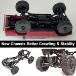 RC Crawler 1/16 Scale Remote Control Truck Off Road WPL C64-1 RC Rock Crawler 4x4 Pickup RTR All Terrain Upgraded Chassis Fully Proportional 2.4GHz Axle Mounted Servo Hobby Vehicle Adult