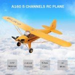 Park10 Toys A160 RC Airplane 3D6G Mode 5 Channels Stunt RC Aircraft for Adults Outdoor Remote Control Plane Model with Brushless Motor and 2 Batteries, Yellow