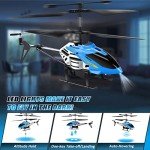 Dolanus RC Helicopters - Remote Control Helicopter Toys: One Key Take-Off/Landing, Automatic Altitude Hold, LED Light & 3.5 Channel Gyro Stabilizer, Flying Toys - Gift for Boys/Girls Kids Adults, Blue