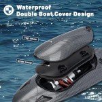 YIDJOFJ YIDOFJ Brushless Remote Control Boat for Adults Kids Enthusiasts, Speed King Racing Boat for Salt Water, Lake, River, Fishing with Self-Righting, LED Light, Low Battery Alarm