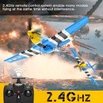 GoolRC RC Airplane, 2.4GHz 4CH Remote Control Airplane, Ready to Fly RC Plane with 6-Axis Gyro, RC Aircraft Flight Toys with One-Key Aerobatic, One-Key U-Turn for Adults and Kids, Included 3 Batteries