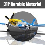 GoolRC RC Airplane, 2.4GHz 4CH Remote Control Airplane, Ready to Fly RC Plane with 6-Axis Gyro, RC Aircraft Flight Toys with One-Key Aerobatic, One-Key U-Turn for Adults and Kids, Included 3 Batteries