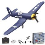 ANBURI RC Plane, F4U Remote Control Airplane with 2 Batteries, 2.4GHz 3 Channel Fighter with 6 Axis Gyro Stabilizer, Easy to Fly for Adults, Beginners