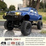 HLSFWDRIVE WPL C64-1 RC Crawler 4x4 RC Truck 1/16 Scale Remote Control Rock Crawler Off Road with Axle Mounted Servo 260 Motor Upgraded Chassis Fully Proportional 2 Batteries Hobby Toy for Adult