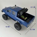 HLSFWDRIVE WPL C64-1 RC Crawler 4x4 RC Truck 1/16 Scale Remote Control Rock Crawler Off Road with Axle Mounted Servo 260 Motor Upgraded Chassis Fully Proportional 2 Batteries Hobby Toy for Adult