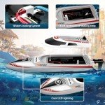 HEXSOLID Remote Control Boat RC Boat for Pool & Lakes with Capsize Recovery 3 Speeds Cruise Control 30+ KPH Racing Boats 2 Batteries 60Min Pool Toys for Kids & Adults and Ideal Gifts for Kids