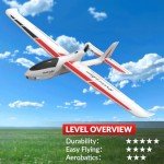 VOLANTEXRC RC Glider Plane Ranger600 Stunt 4 CH Remote Control Airplane RTF with 6-Axis Gyro & 3 Modes Easy to Fly, 2.4GHz Radio Controlled Aircraft for Beginners, Boys & Adults (White)
