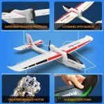 VOLANTEXRC RC Glider Plane Ranger600 Stunt 4 CH Remote Control Airplane RTF with 6-Axis Gyro & 3 Modes Easy to Fly, 2.4GHz Radio Controlled Aircraft for Beginners, Boys & Adults (White)