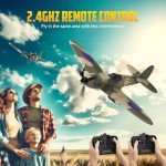 rcxsuv RC Plane 3 Channel Remote Control Airplane, 2.4GHz 6-Axis Gyro Stabilizer RTF Glider, Easy to Fly for Kids 8-12 Beginners, Carbon Fiber Strengthened Structure, Long Flight Time