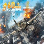 rcxsuv RC Plane 3 Channel Remote Control Airplane, 2.4GHz 6-Axis Gyro Stabilizer RTF Glider, Easy to Fly for Kids 8-12 Beginners, Carbon Fiber Strengthened Structure, Long Flight Time