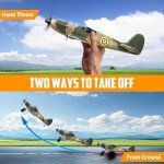 rcxsuv RC Plane 3 Channel Remote Control Airplane, 2.4GHz 6-Axis Gyro Stabilizer RTF Glider, Easy to Fly for Kids 8-12 Beginners, Carbon Fiber Strengthened Structure, Long Flight Time