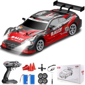 Sakeye RC Drift Car, 1:16 Remote Control Drift Car 4WD 2.4GHz RC Cars Remote Control Car Drifting RC Car High Speed Model Vehicle with Lights Drifting Tire Rechargeable Toy Cars for Adults Boys