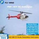 F FLYWING Bell 206 RC Helicopter V3 6CH GPS Altitude Hold Two Rotor 1:16 Scale Helicopter RTF with H1 Flight Control Fly Wing Bell 206 v3 Helicopter flywing rc Helicopter Bell 206 Scale rc Helicopter