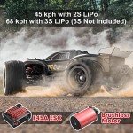 HYPER GO H16BM Brushless 42 Mph Fast RC Cars for Adults, 1/16 Hobby Off-Road RC Truck, RTR Remote Control Car (2 x 2S Lipo and 1 x 3S Lipo Battery and 3S Charging Cable Included