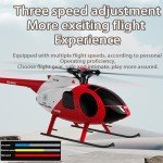 Ssccgym 335MM MD500 C189 Remote Control Helicopter Aircraft Add Optical Flow Positioning 1/28 Scale RC Heli Maintain Altitude Hover RTF US Rescue Helicopter (RTF 2Packs Battery)
