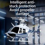 Hylukon C138 Remote Control Helicopter, 1:33 Scale Bell206 Helicopter 2.4G 4CH RTF Single Propeller Aileron Free, Optical Flow Positioning, Six-axis Gyroscope Stabilization Gift for Adults (2 Battery)