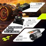 LAFPACY RLAARLO 1/12 Brushless RC Cars for Adults, Max 50 MPH Fast RC Buggy, All Terrain High Speed Remote Control Car Hobby Off-Road RC Truck 4x4 Monster Trucks with 3S Battery