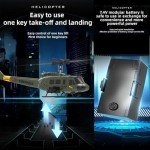 YOMTDIY UH-1 Huey Remote Control Helicopters RC Aircraft for Adults, RC ERA C032 1/48 Scale 6CH 2.4G Gyro Stabilized Aircraft with Fly Upside Down 3D Rolling -RTF / 1 Battery