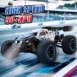 Kidcia 1:14 All Terrain RC Cars, 50 KPH High Speed 4WD RC Truck with 60 Mins Runtime, Fast Remote Control Car with 2S 2000 mAh Rechargeable Batteries, Off Road RC Cars for Adults and Teen Boy Gifts