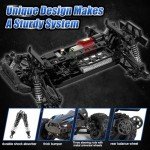 Kidcia 1:14 All Terrain RC Cars, 50 KPH High Speed 4WD RC Truck with 60 Mins Runtime, Fast Remote Control Car with 2S 2000 mAh Rechargeable Batteries, Off Road RC Cars for Adults and Teen Boy Gifts