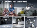 AVIALOGIC Mini Drone with Camera for Kids,RC Helicopter FPV RC Quadcopter with 1080P HD Live Video Camera,Altitude Hold,Gravity Control,2 Batteries,Birthday and Xmas Gifts Toys for Boys Girls,Silver