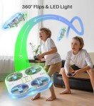 SYMA Kids Drone with LED Lights - X880 Indoor Drone with Altitude Hold, Easy to Fly Quadcopter with Full Protection, 360° Flips RC Helicopter UFO Gift for Adults Beginners