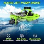 AIGIMU RC Boat with LED Lights Remote Control Boat for Lakes Pools Salt Water,Toy Boat for Kids & Adults 20+MPH, 40+ Min Running Time 2.4GHz Full Proportional Fast Speed Boat Pool Toy for Boys Green